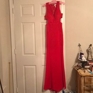 red formal dress
